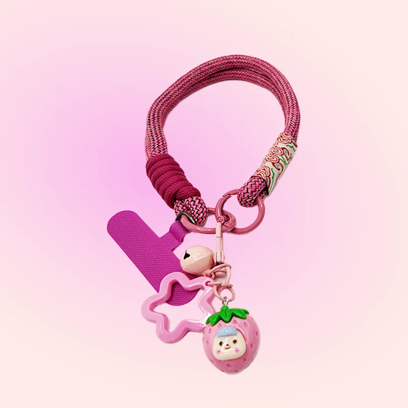 Colorful Cartoon Fruit Phone Case Chain with Anti-Lost Handheld Strap