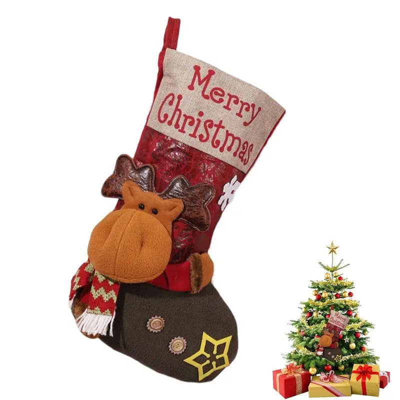 

2022 рождественские чулки Санта-Клаус подарочные детские конфеты сумка Снеговик Олень карманные Фотообои