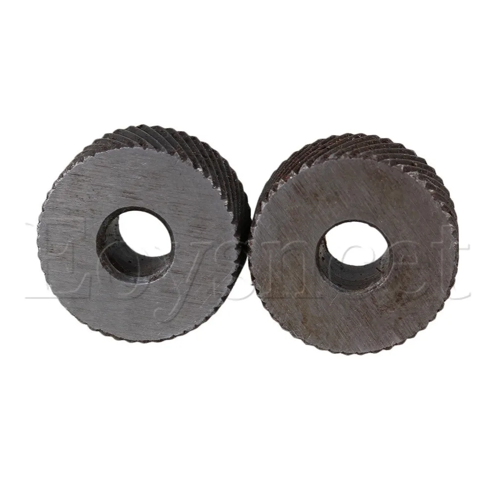 1mm Silver Anti Slip Diagonal Coarse Knurling Wheel 2x For Metal Lathe