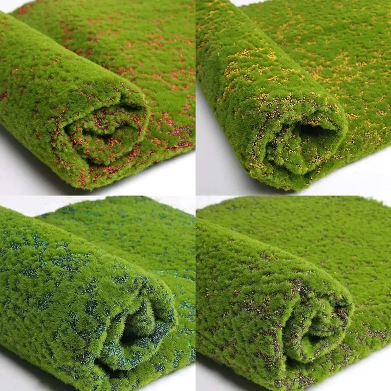 Artificial Moss Turf Grassland Fake Grass Carpet Moss Lawn Rug Artificial Turf Grass for Outdoor Garden Floor Outdoor Decoration artificial grass mats