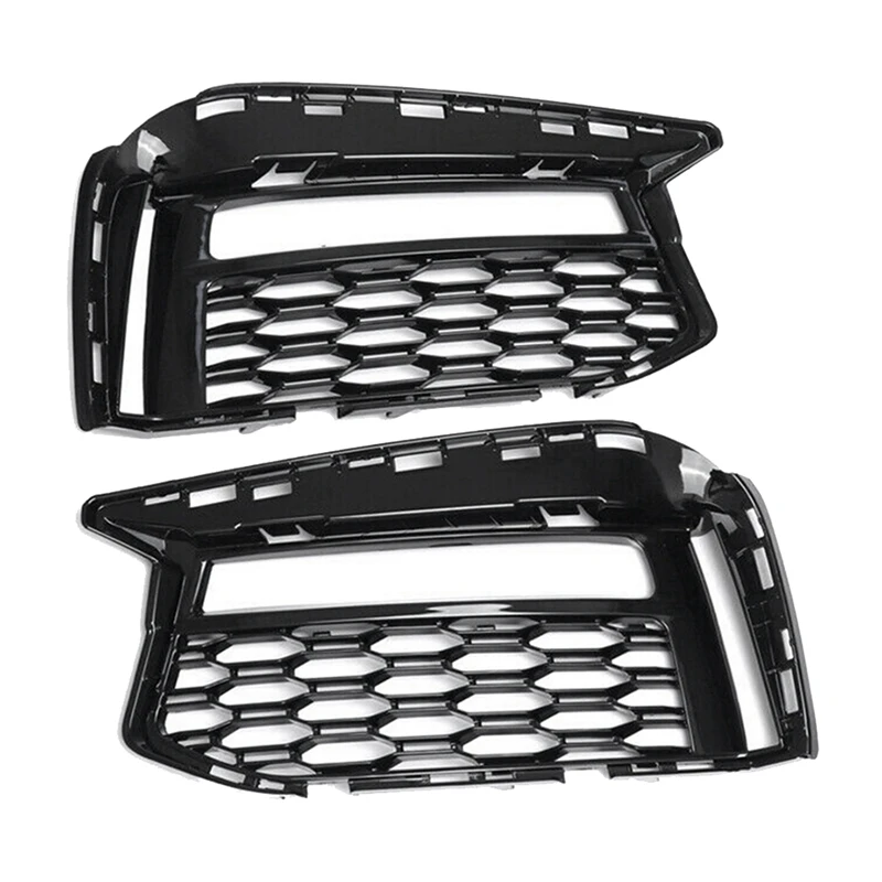 1Pair Front Lower Mesh Grille Fog Light Cover Trim Air Intake 51118064963 51118064964 For BMW 5' G30 G31 M Sport 17-21