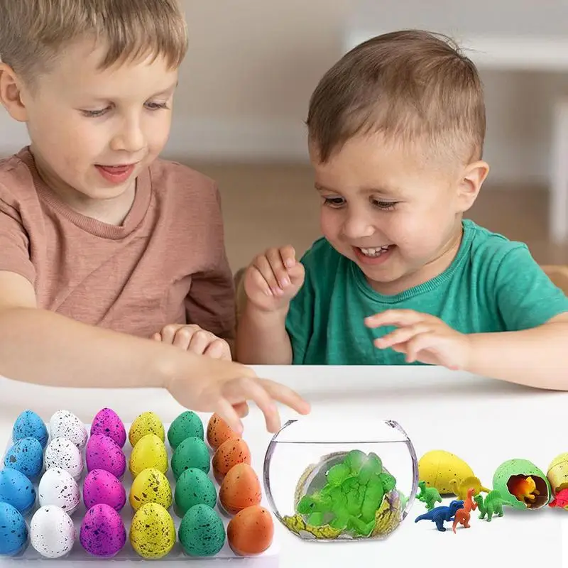24 Pack Dinosaur Hatching Eggs Dinosaur Growing Eggs Hatching Dino Egg Grow In Water