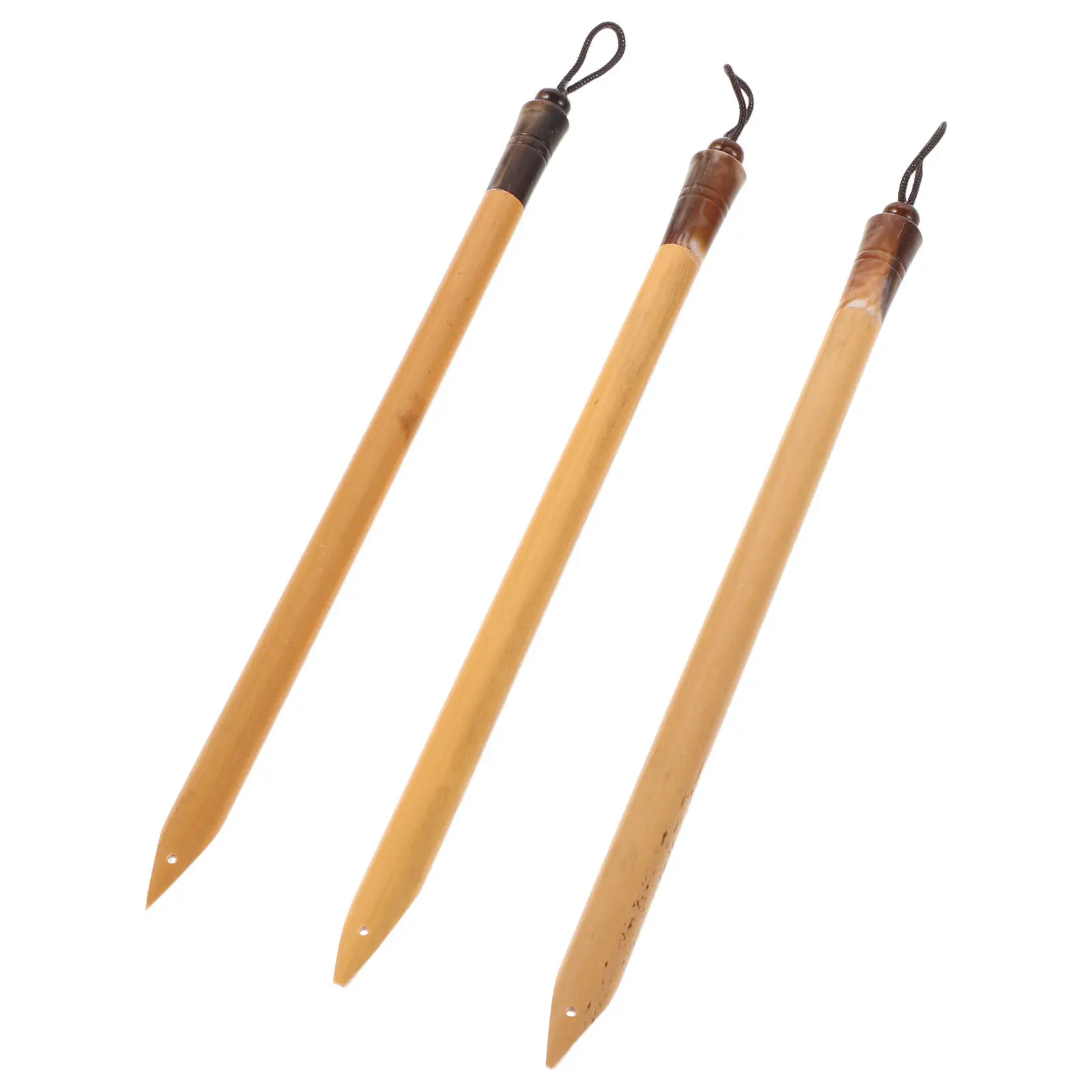 3Pcs 서예 대나무 딥 펜 그림 그리기용 플랫 팁 전통 잉크 쓰기 도자기 세라믹..