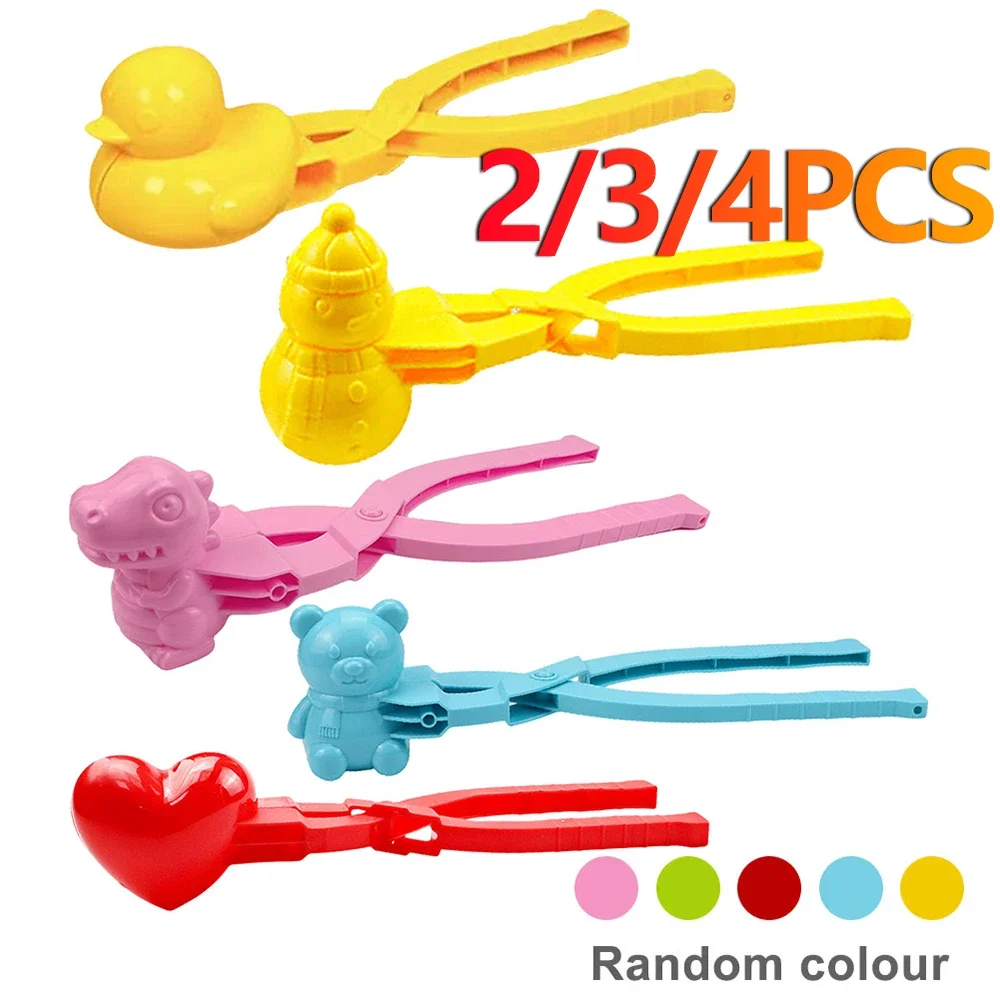 Duck Rice Mold 2/3/4pcs DIY Sushi Mold Onigiri Snowball Maker with Handle Winter Animal Snow Toys Kids Adults