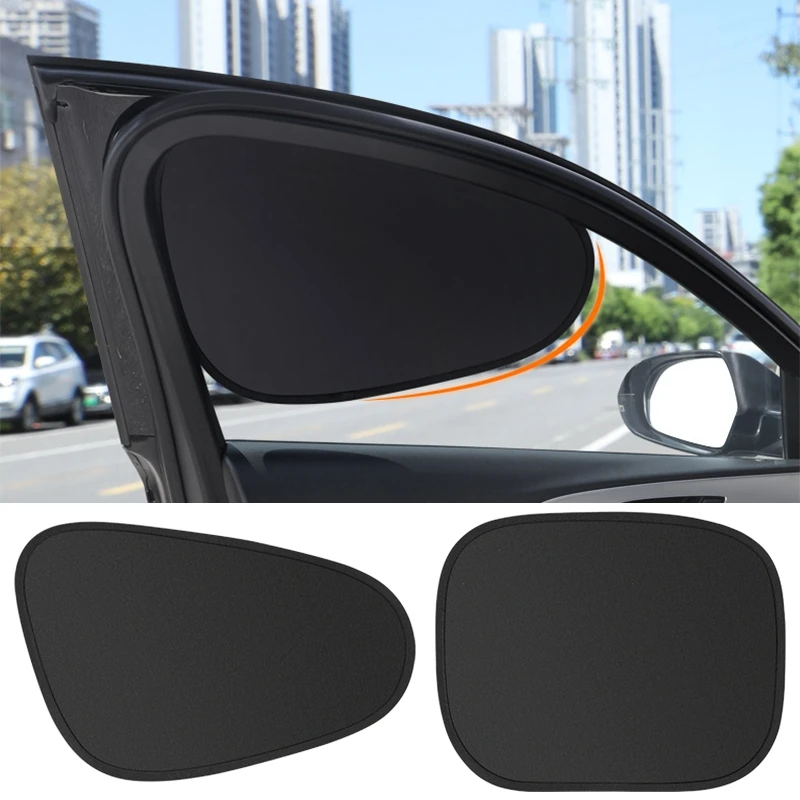 4-Layer Sun Shade Cover Electrostatic Curtains for Car Side Sun Protection Cover Foldable Car Window Shield Private Anti Sun UV 2