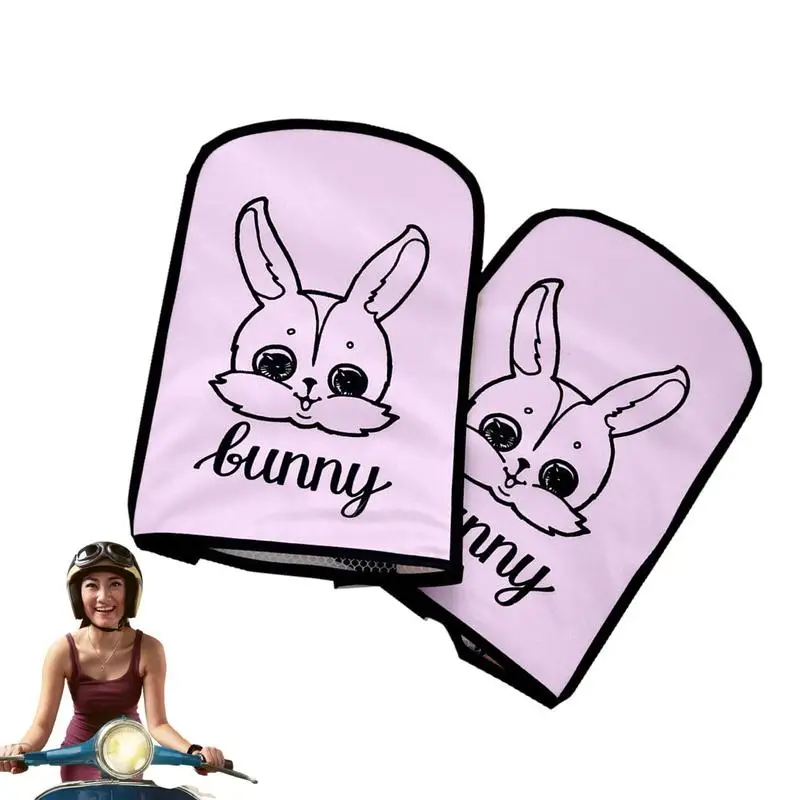 

Motorcycle Handlebar Gloves Bunny ATV Handlebar Waterproof Hands Protector Breathable Motorbike Bunny Mittens For Handle Heat