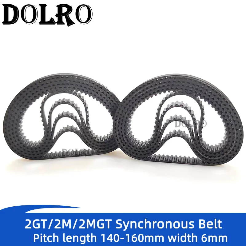 2MGT 2M 2GT Synchronous Timing belt Pitch length 140/142/144/146/148