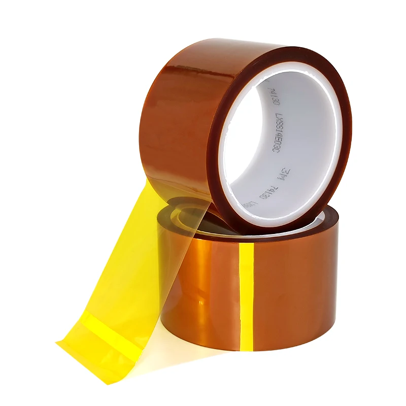 

High Temperature Polyimide Tape 7413D with Polyimide Film and Silicone Adhesive for PCB Solder Masking Amber Length 33M