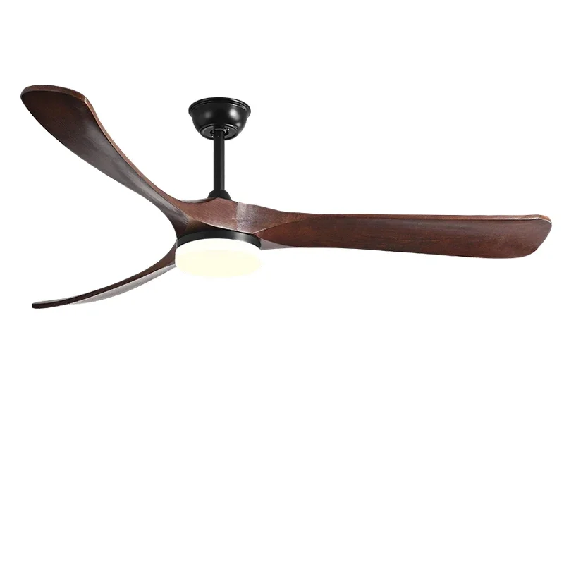 

70 Inch Luxury Natural Wooden Ceiling Fan Home Decorative Pendant Fan with Lamp Reversible Motor Suitable for Summer and Winter