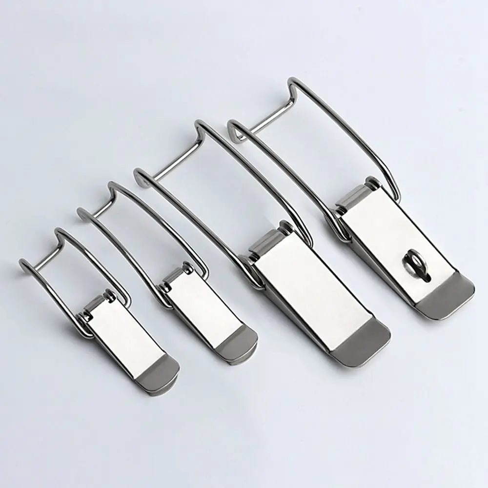 Description Picture 5 of itemToggle Latch Catch Stainless Steel Duckbill Spring Buckle Toolbox Lock Cabinet Boxes Handle Toggle Lock Clamp Hasp