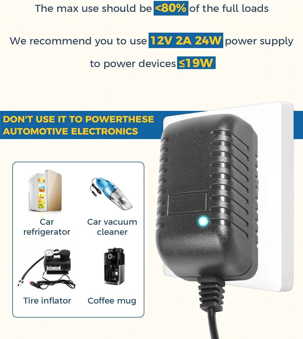 100pc 12V 2A AC-DC 변환기 자동차 담배 라이터 소켓 전원 어댑터, 24W 자동차 전원 AC/DC 변환기, 전원 공급 장치 인버터