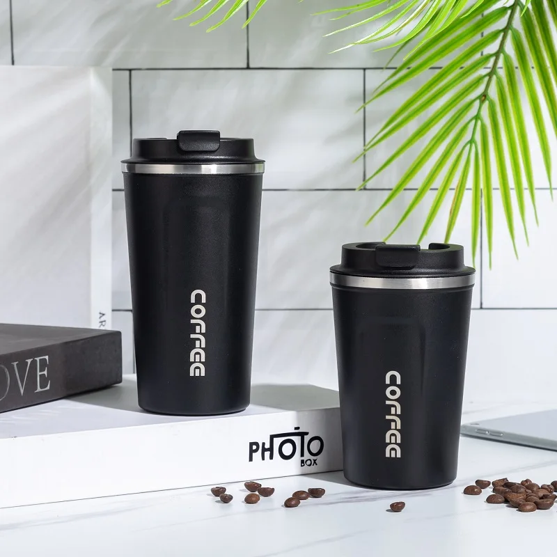 차 물 커피 누출 방지 여행용 써모 카페 자동차 보온병 머그컵 380/510ML 더블 스테인리스 스틸