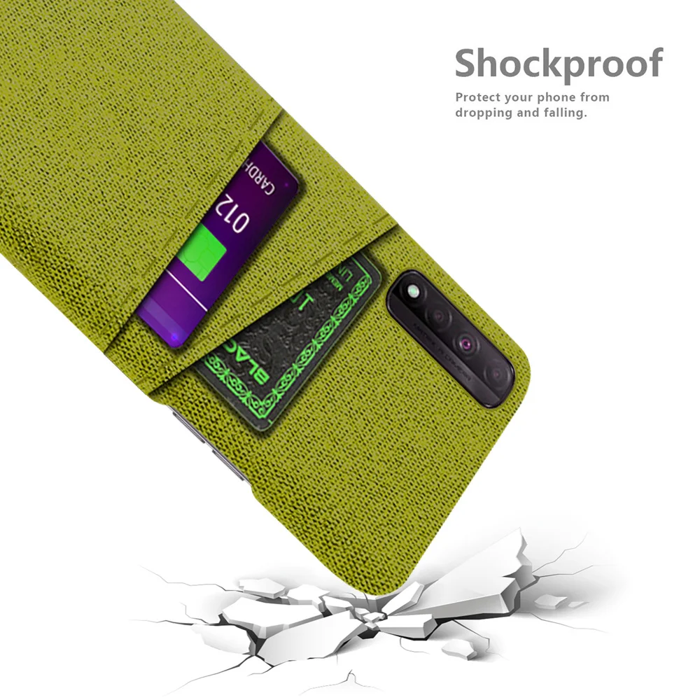 Luxury Fabric Dual Card Phone Cover