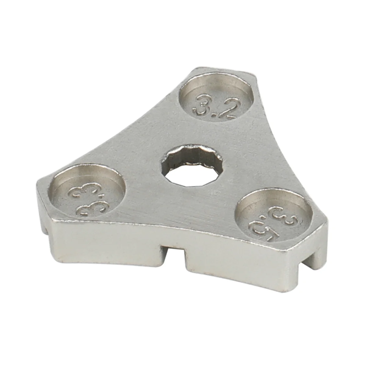 

Треугольный корпус, 6 спицевых гаечных ключей, инструмент для ремонта велосипеда, спицевой инструмент, регулирующий гаечный ключ для горного велосипеда, серебристый