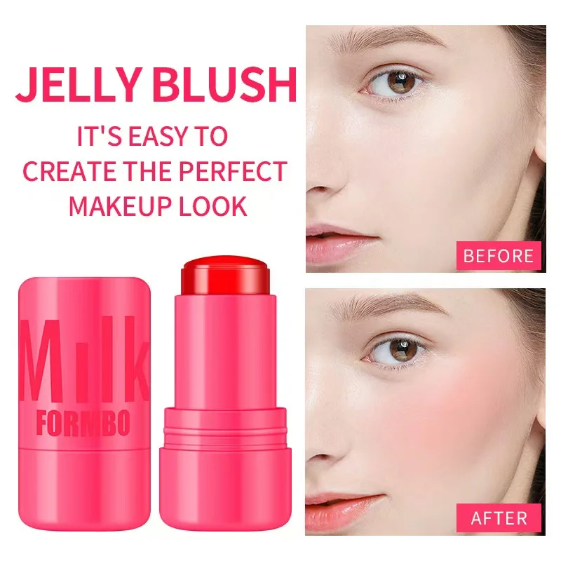 Magic Jelly Tint Facial Blusher Wand Moisturized Long Lasting Matte Rouge Cheek Contour 3-in-1 Lipstick Stick Beauty Makeup New 6