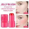 Magic Jelly Tint Facial Blusher Wand Moisturized Long Lasting Matte Rouge Cheek Contour 3-in-1 Lipstick Stick Beauty Makeup New 6