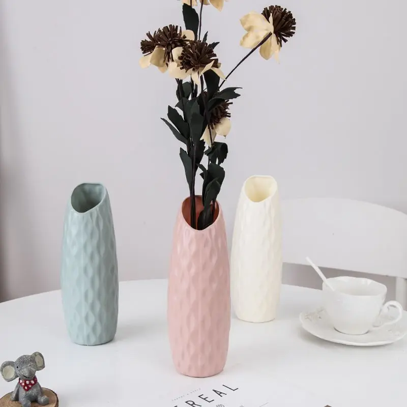 Plastic Vase Imitation Ceramic flower arrangement Wedding Home Outdoor Garden Table DIY Bonsai Festival Party Courtyard Decor 4