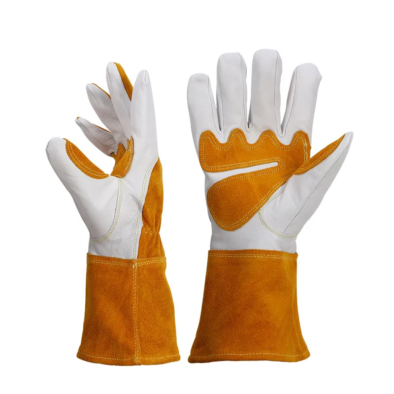 1 Pair Working Welding Working Gloves Hands Protection Thorn Proof Anti