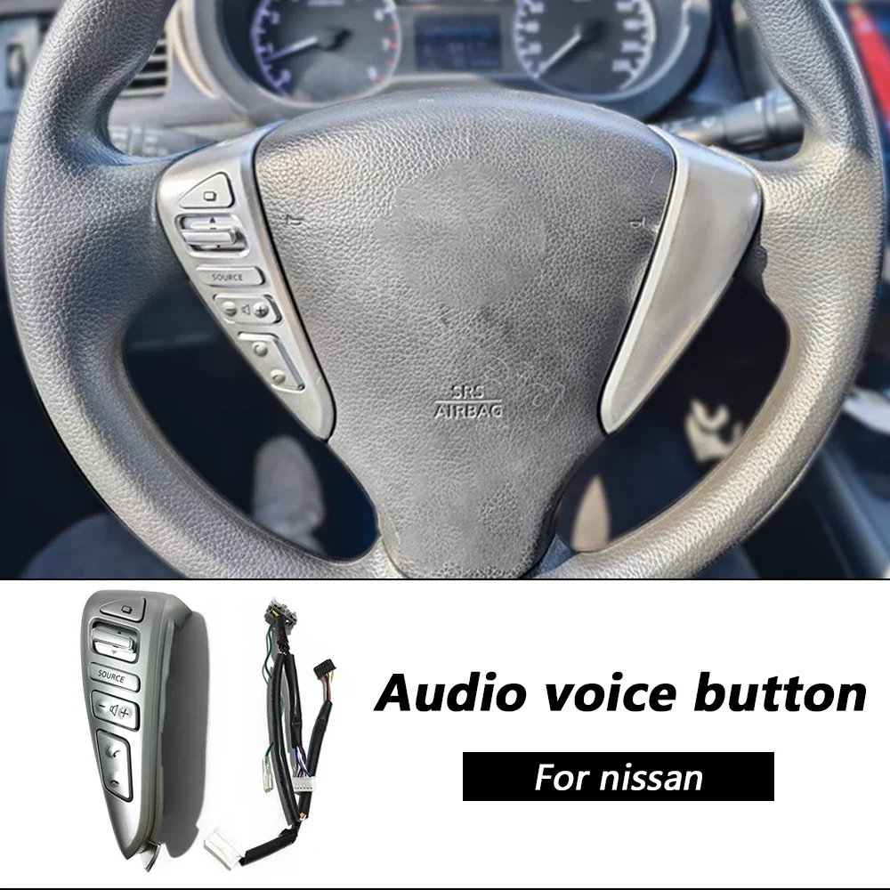 

Car Steering Wheel Button Audio Volume Media Phone Switch 25550-3DA6A For Nissan TIIDA SUNNY Sylphy Livina 2011-2016 accessories