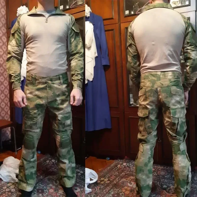 Tactical Suits Combat Shirts Uniform Outfit Camo Tatico Tops Airsoft Paintball Hunting Clothes Camo Hunting Pants Men Clothing 6