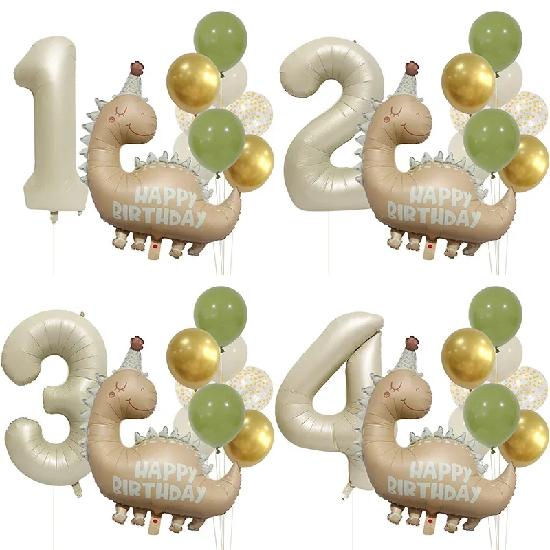 Palloncini Dinosauro In Foglio Alluminio 5 Pezzi – Decorazioni Per Feste Di Compleanno E Baby Shower, Design Carino E Facile Da Gonfiare