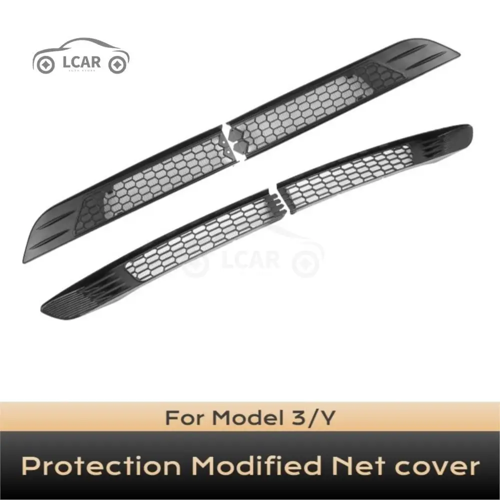 

For Tesla Model 3 Y 2021 2022 Car Front Bumper Lower Racing Grilles Anti-insect Net Mid-net Air Inlet Mesh Protection Modified
