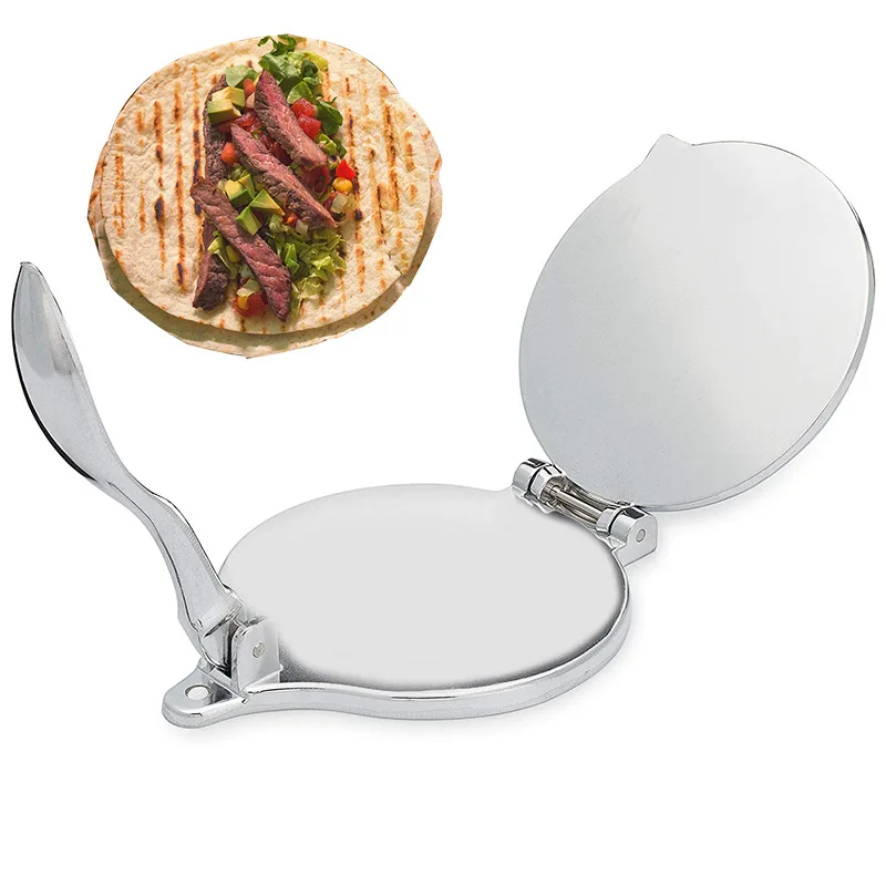 Tortilla Press 16/20cm DIY Tortilla Press Maker Aluminium Alloy Manual Corn Tortillas Dough Pressing Tools Kitchen Bakeware Cooking Accessories