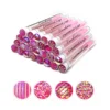 40pcs Customized Eyelash Brush Tube LOGO Reusable Diamond Eyelash Wands Eyebrow Brush Replaceable Dust-proof Sparkling Bottom 1