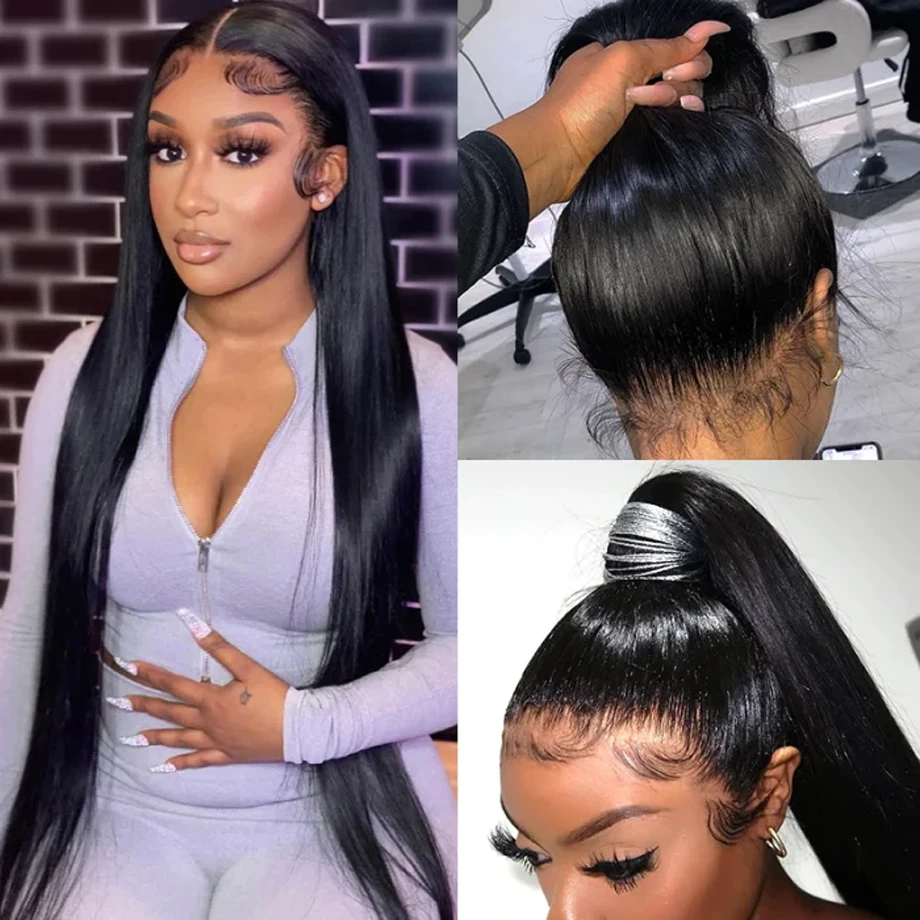 Straight 360 Full Lace Wig Human Hair Pre Plucked 13x6 HD Transparent Lace Frontal Wig 13x4 Brazilian Front Wigs For Women lace front wig,human hair wigs,human hair wig,front lace wig