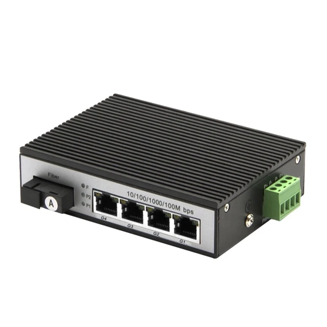 BV-Tech 10 Port PoE+ Industrial DIN Rail Switch (8 PoE+ Ports