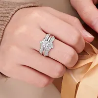 Newshe Wedding Rings for Women Engagement Ring Enhancer Band Bridal Set Sterling Silver 1.8Ct Cz Fine Jewelry BR0910 - Image 2