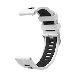 Bicolor 22mm Silicone Watchband Strap for 22mm universal (K)