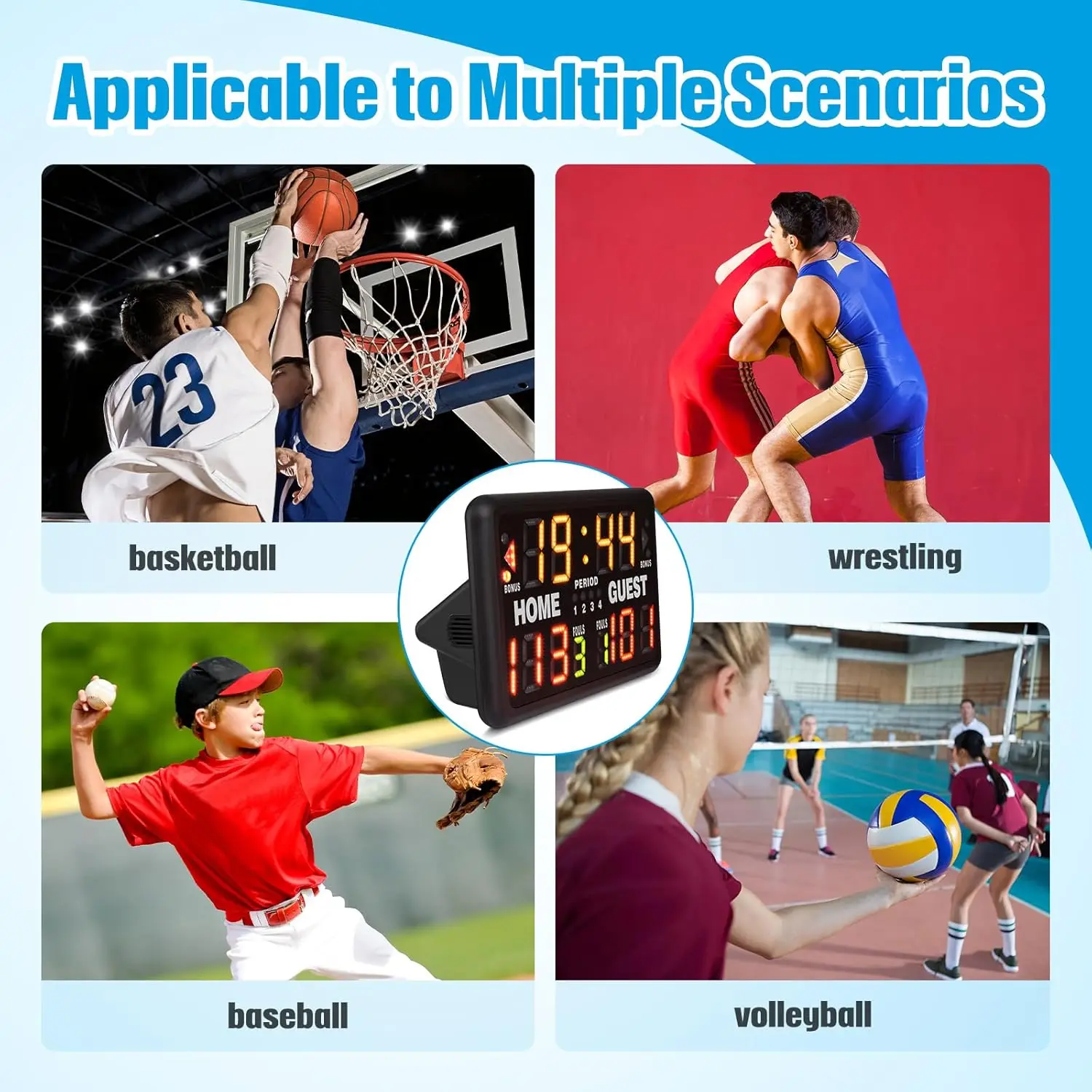 Tabellone Segnapunti RC Multisport II Portatile e LED
