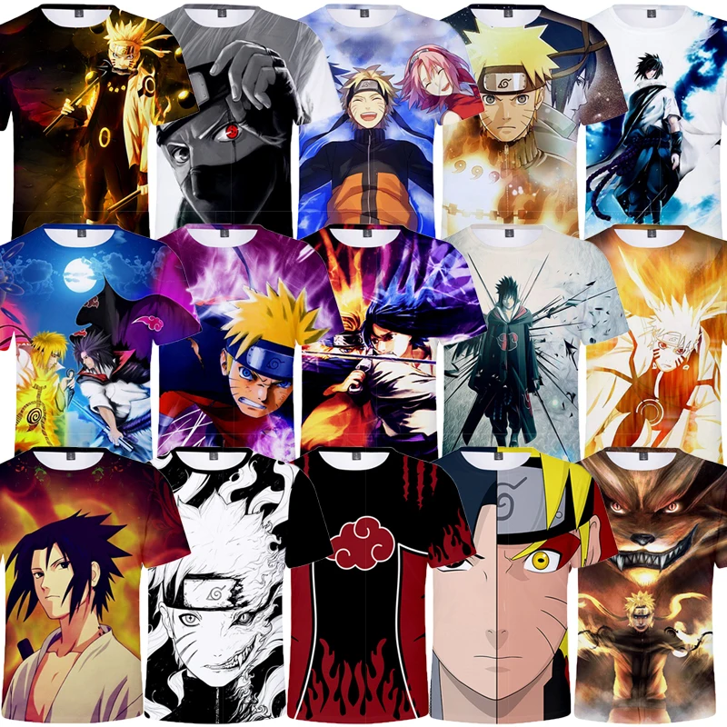 

Naruto Kakashi T Shirt Anime 3D Printing Boys and Girls Cotton T-shirt Summer New Baby All-match Coat Harajuku Short Sleeves