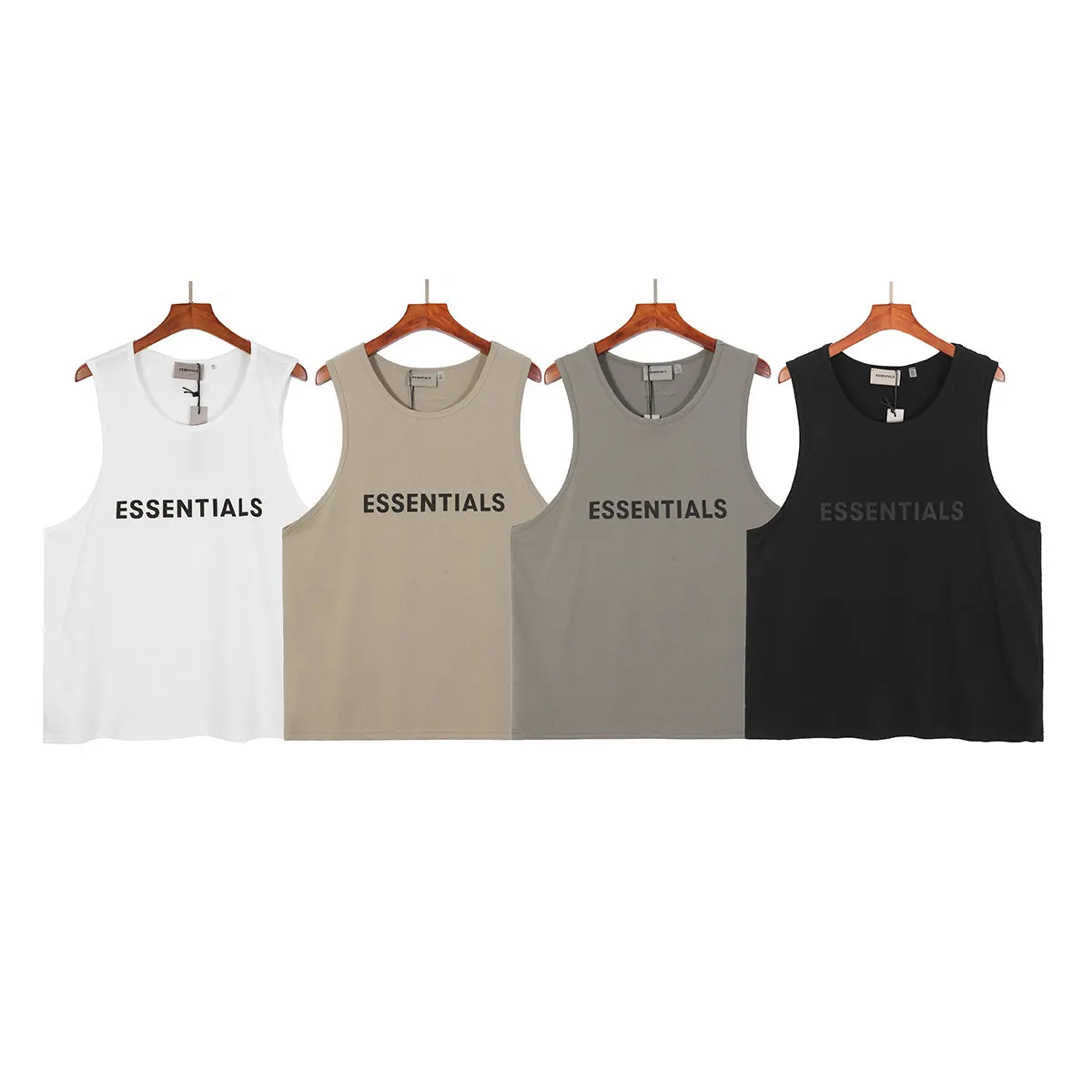 

ESSENTIALS T-shirt Tank Top 3D Drip Loose Fitness Letter Casual Fashion Trend Short Sleeve Unisex 100% Cotton Sports Tank Top