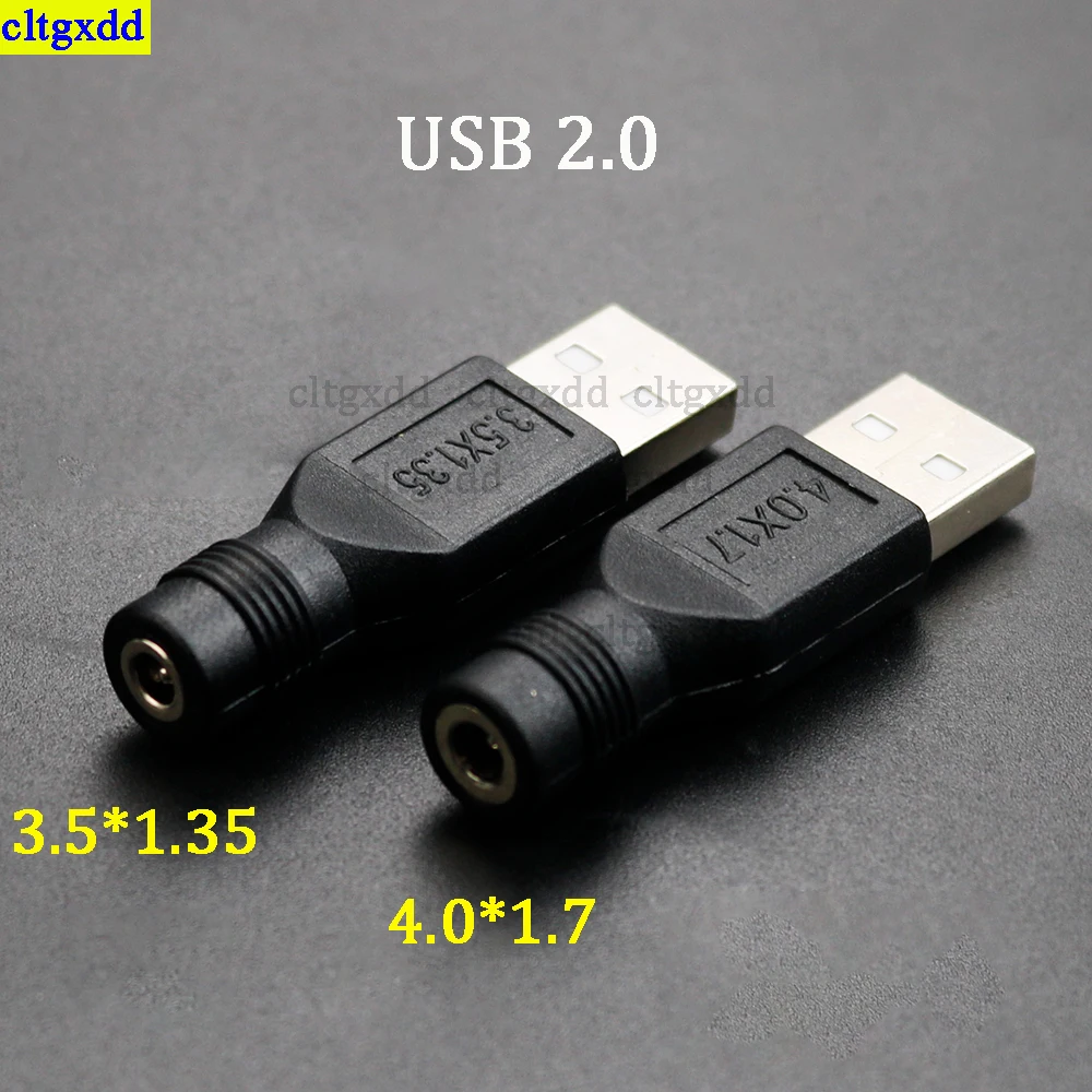 USB to DC Adapter 1piece DC 3.5 * 1.35/4.0 * 1.7MM female socket to USB 2.0 male socket Laptop Converter
