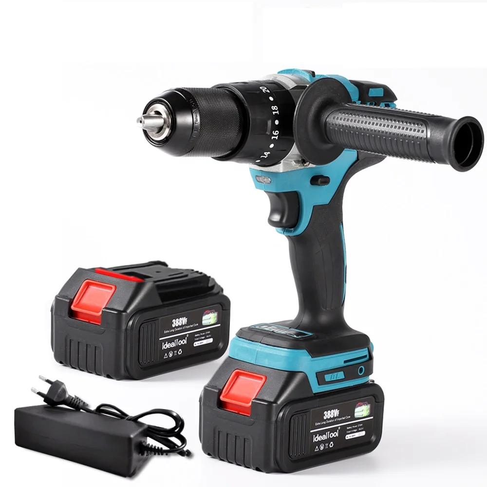 13MM Chuck Brushless 20V Ice Fishing Electric Impact Drill Cordless Screwdriver 2 Battery For Makita Lithium Tools Power | Инструменты