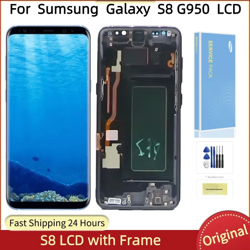 100% Оригинальный AMOLED ЖК-дисплей для SAMSUNG Galaxy дисплей S8 SM-G950 G950U G950F ЖК сенсорный