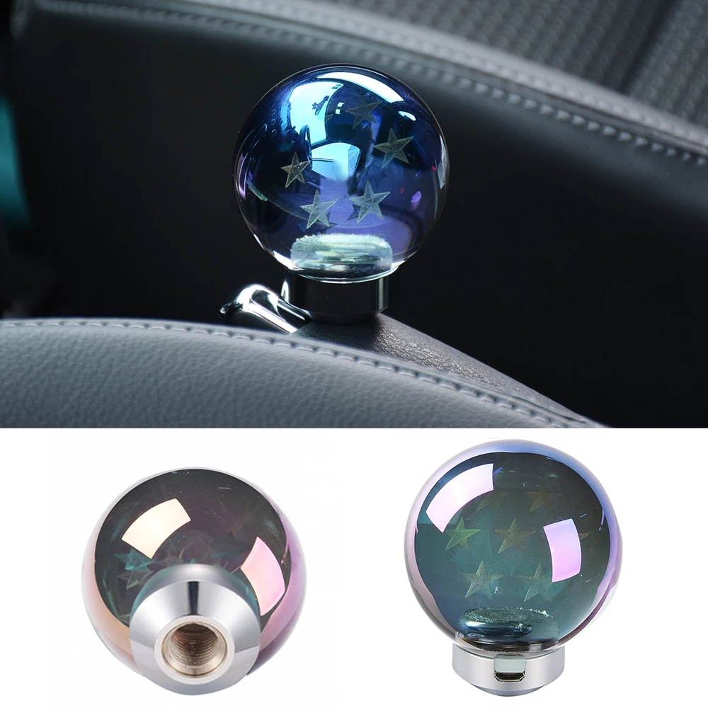 

Dragon and Ball Z Star Manual LED Glass Gear Stick Shift Knob Universal Styling Gear Shifter Knobs with Adapter Fits Most Car