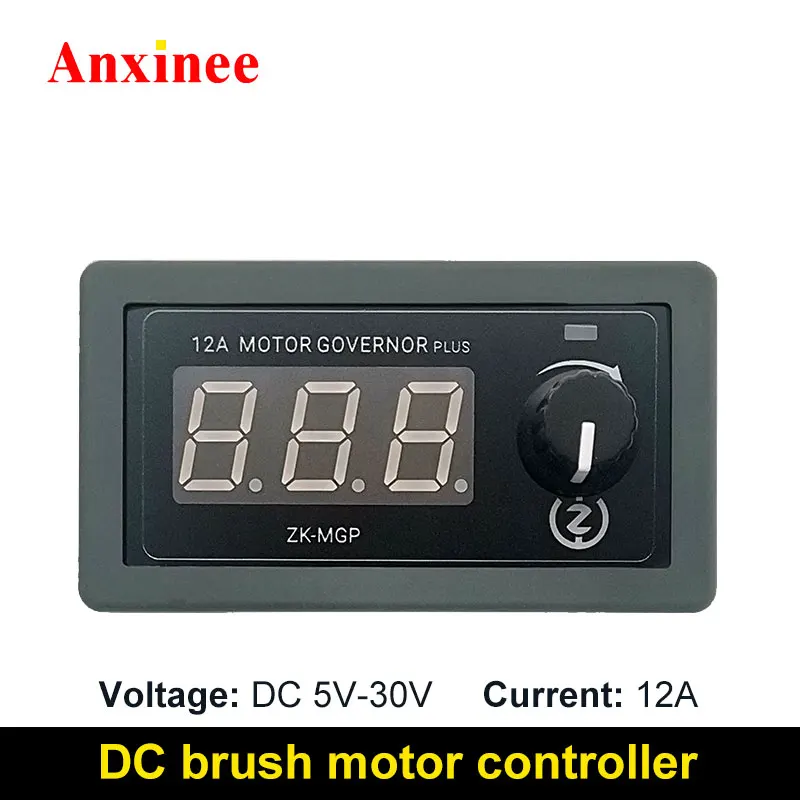 Mini Brush Motor Driver 5v 12v 24v 12A PWM DC Motor Speed Controller Start Stop Speed Soft Start Regulator For Brushed