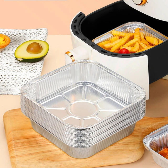 Aluminum Mini Disposable Loaf Pans With Lid Foil Toaster Oven Pans Oblong  Foil Bread Containers Tin Food Storage Tray For Catering Party 50pcs