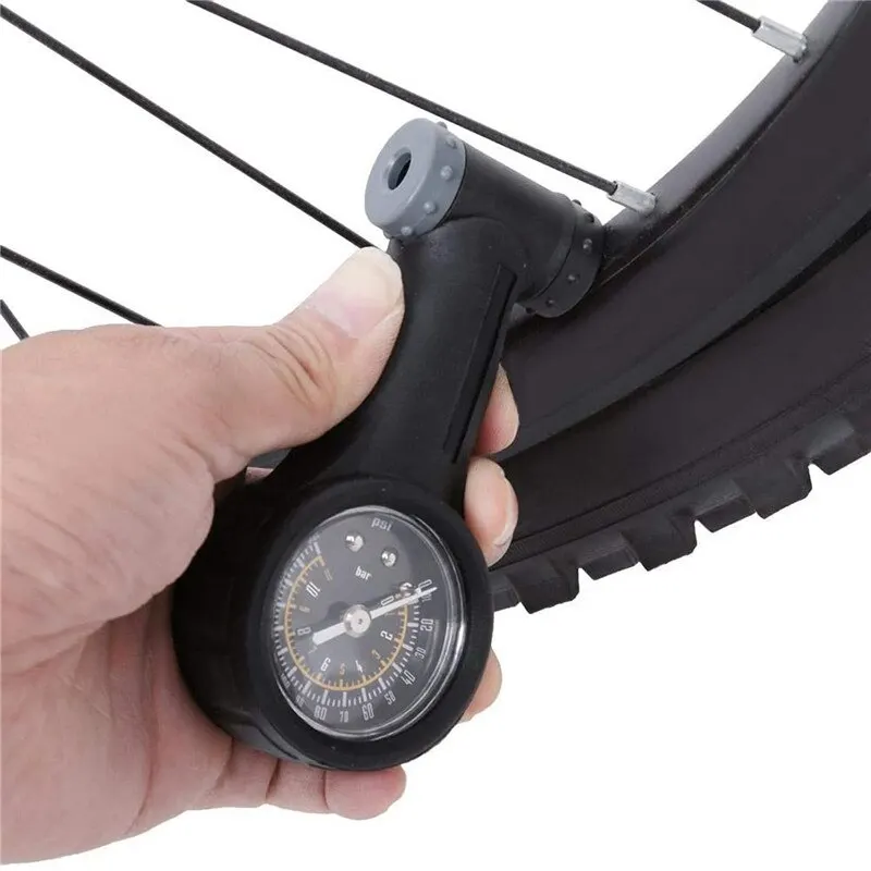 Bicycle Tire Air Pressure Gauge Barometer Manometer Tester Portable for