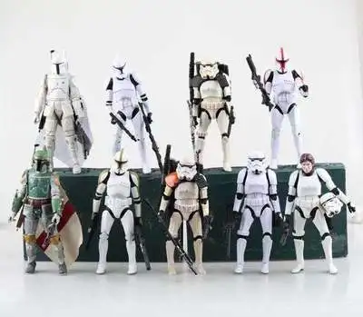 Star Wars 12 Stili 15Cm Black Knight Boba Fett White Soldier Darth Maul White Soldier Pvc