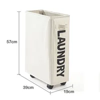 Laundry Basket with Wheels Large Capacity Yoga Mat Storage Basket Multifunctional Foldable Waterproof Dirty Clothes Storage Bag 6
