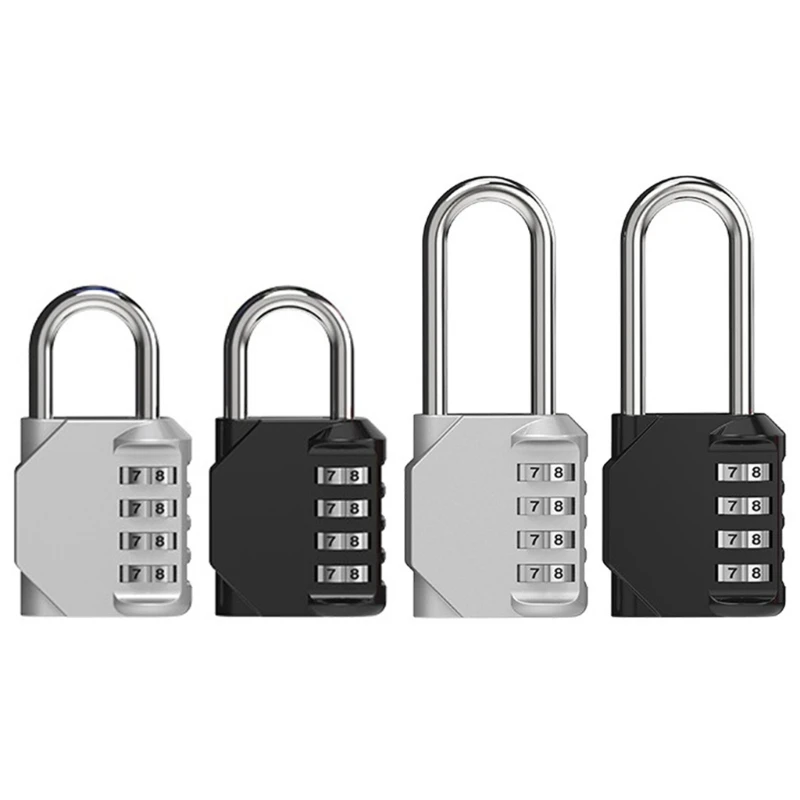 

Large Four-digit Mechanical Lock Gym Cabinet Password Lock Industrial Password Padlock for Luggage Outdoor School Gym Dropship