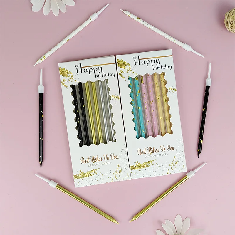 

6pcs Cake Decorating Supplies Marble Cake Toppers Happy Birthday Cake Topper for Birthday Cake Decoration Wish toppers