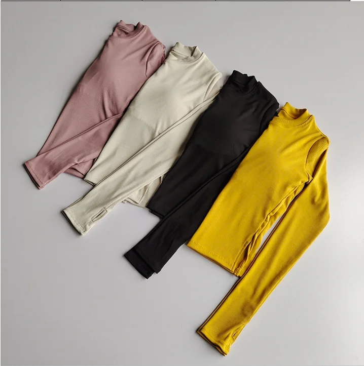 

Yoga Shirts Long Sleeve Seamless Women Fitness Crop Top Workout Tops Running T-shirts Blouse Bra Gym Clothing Sportswear