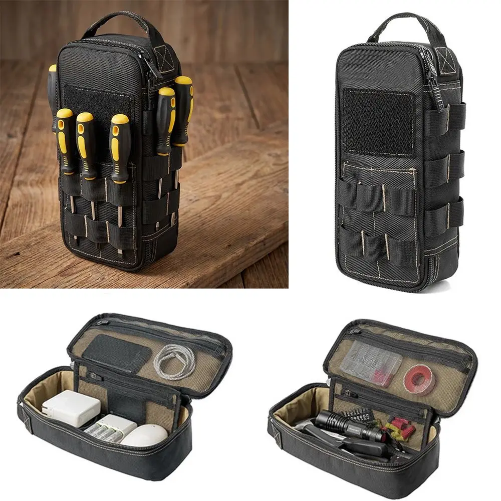 Kit di Attrezzi Portatile per Esterni con Picchetti da Terra, Borsa per Campeggio, Pratica Borsa Portaoggetti ad Alta Capacità per Accessori da Tenda - immagine 2