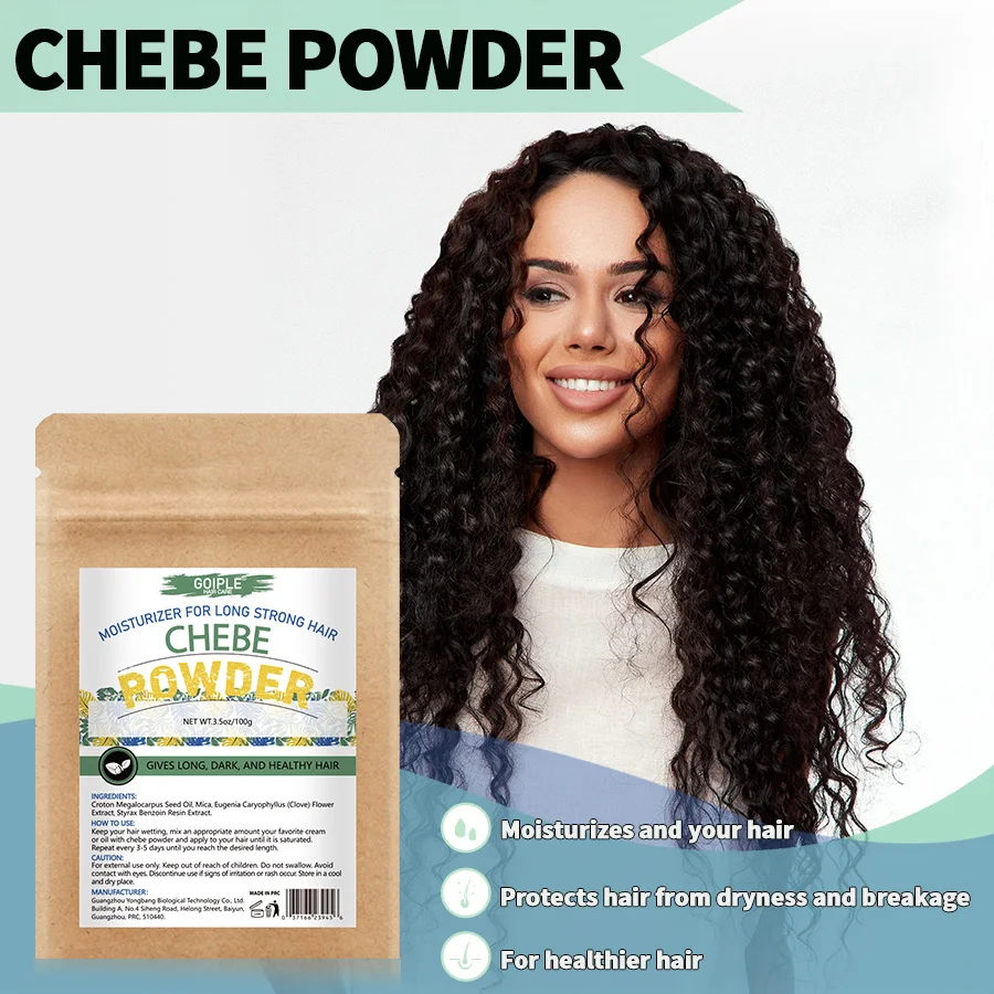 GOIPLE Chebe Powder-Contains Natural Ingredients Promotes Strong and Healthy Hair Strengthens & Thickens Formulated for Dry Hair 3