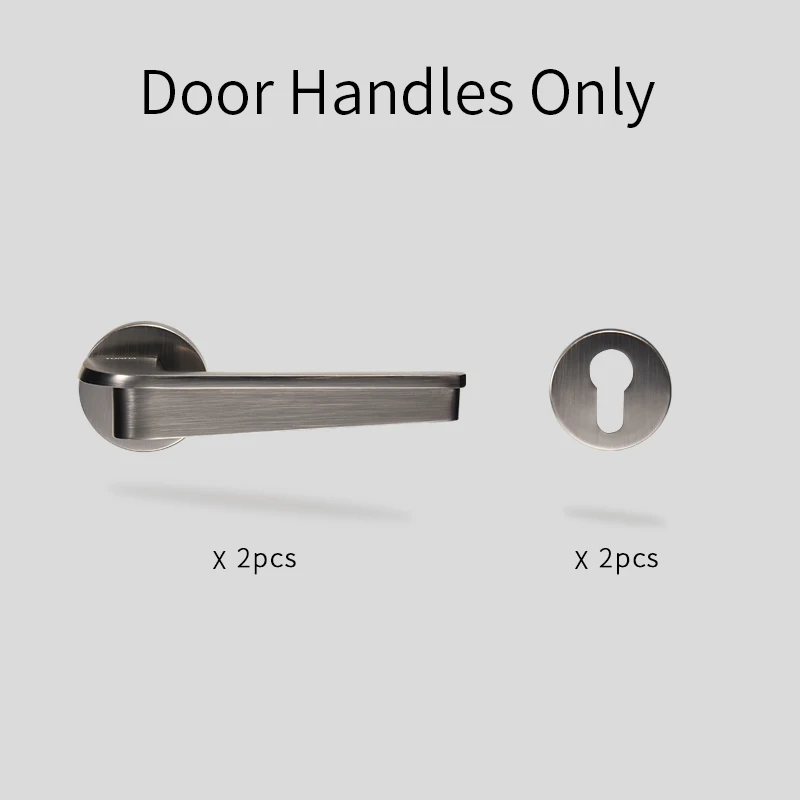 

YONFIA 8044 Latest Black Brushed Nickel Modern Design Door Handle Lever Home Hotel House Interior Door Handle Set with Lock